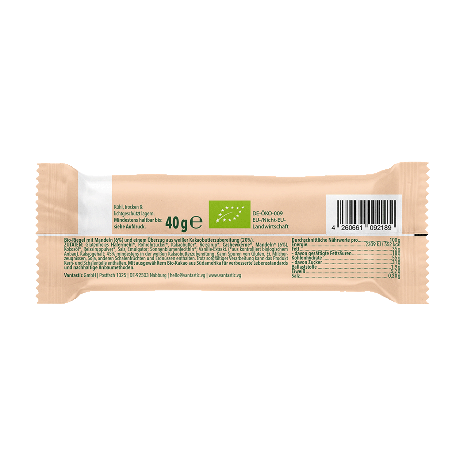 Almond Choc Bar, BIO, 40g