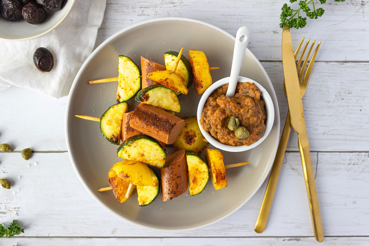 Vantastic Vegane Bockwurst-Spieße