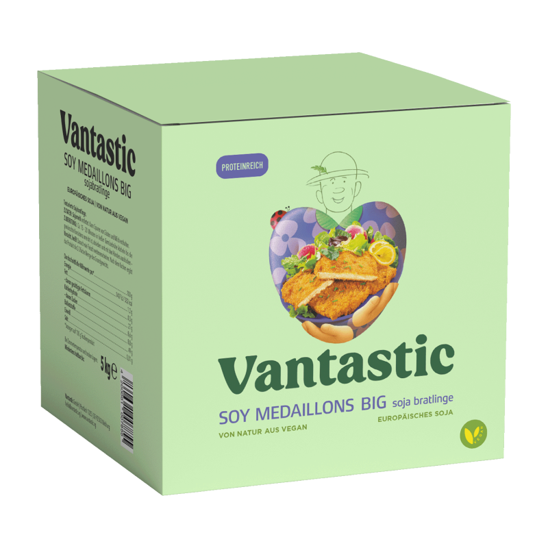 Vantastic Soy Medaillons Big (Vorratskarton), Soja Bratlinge, 5kg ...